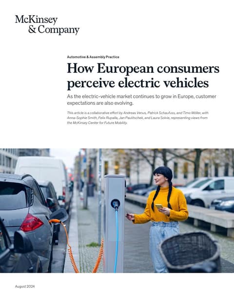 How European consumers perceive electric vehicles
