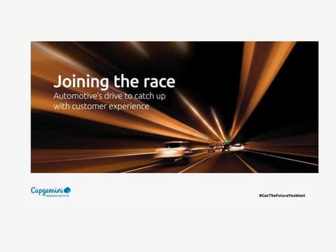 Joining the race: Automotive’s drive to catch up with customer experience