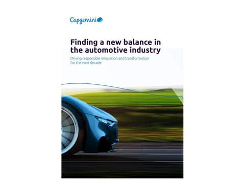 Capgemini new balance in the automotive industry