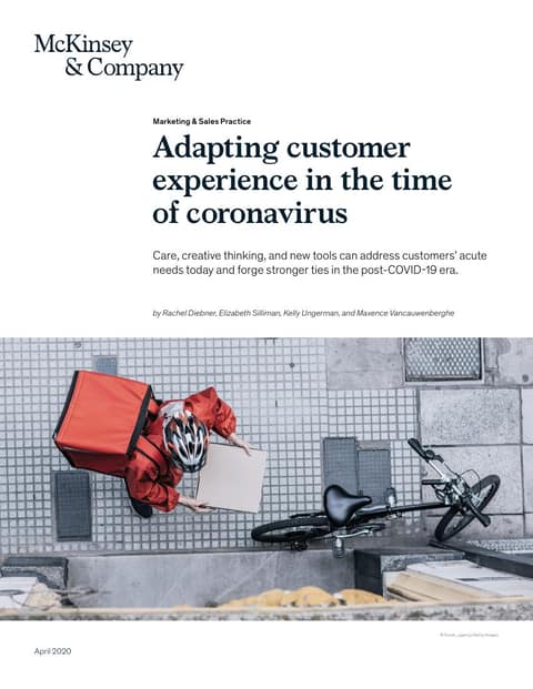 Adapting customer experience in the time of coronavirus