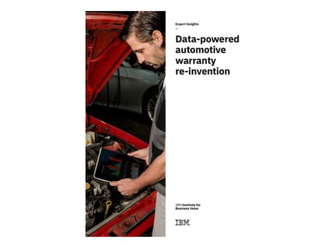 Data powered automotive warranty re invention