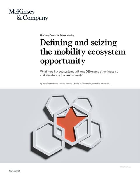 Defining and seizing the mobility ecosystem opportunity