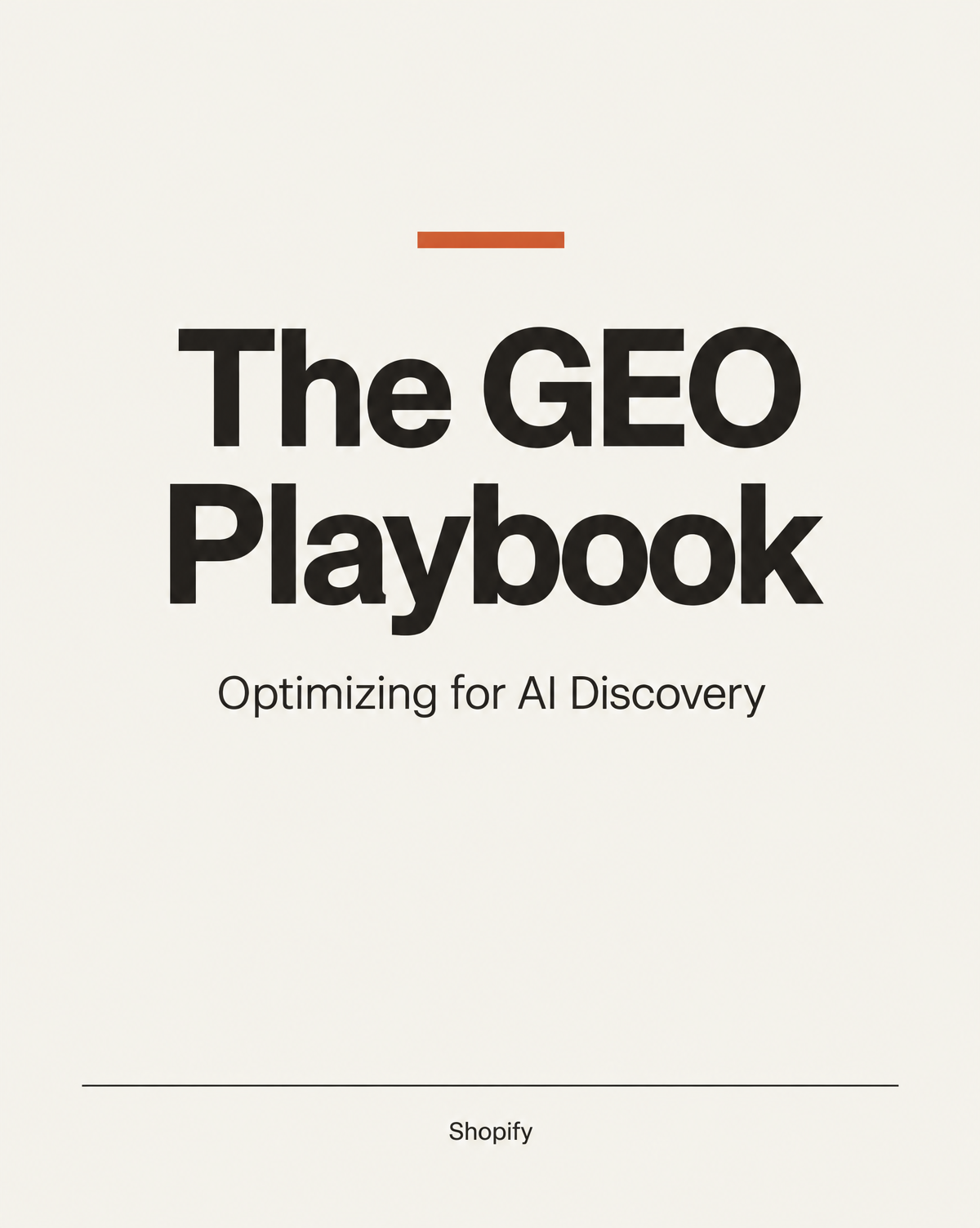 The GEO Playbook cover